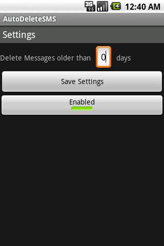 AutoDeleteSMS Free screenshot 2
