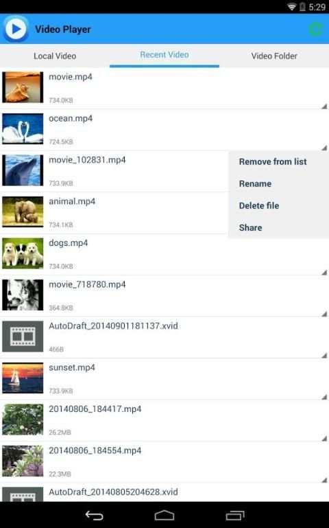 HD Video Player для Android скриншот 8