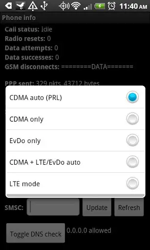 LTE OnOFF - HTC Thunderbolt screenshot 2