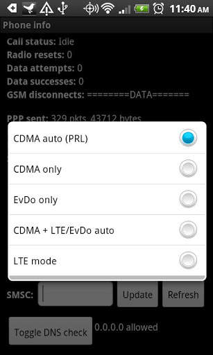 LTE OnOFF - HTC Thunderbolt screenshot 2