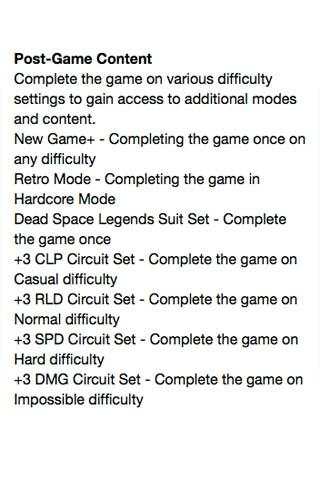 DEAD SPACE 3 PS3 CHEATS screenshot 2