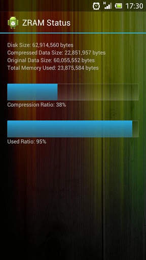 ZRAM Status screenshot 2