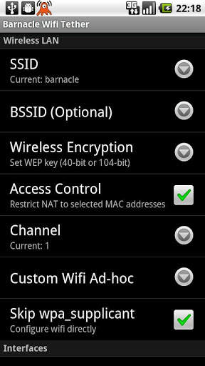 Barnacle Wifi Tether screenshot 2