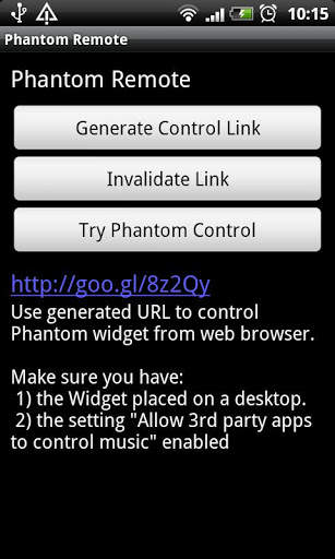 Web Remote for Phantom Music screenshot 1