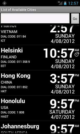 TomatoBlue World Clock screenshot 2