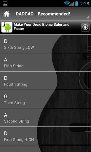 Guitar Tunings Lite screenshot 2