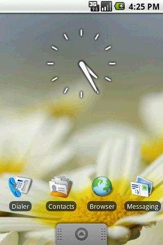 Transparent Clock Widget 2x2 screenshot 2