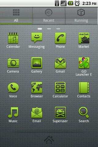 Green GO Launcher Ex Theme screenshot 2