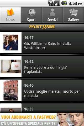 FASTWEB screenshot 1