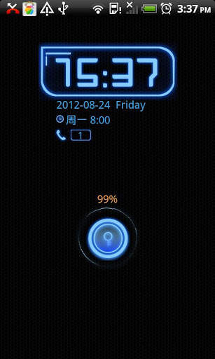 Go Locker Blue Glow Theme 1 تصوير الشاشة