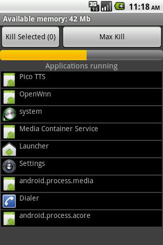 Task Killer ProMax Mini screenshot 1