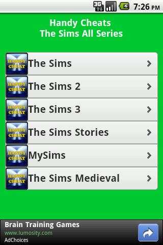 The Sims All Series Cheats screenshot 1