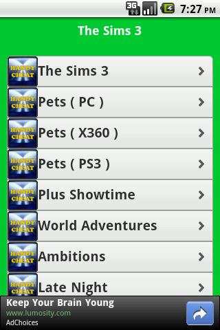The Sims All Series Cheats screenshot 3