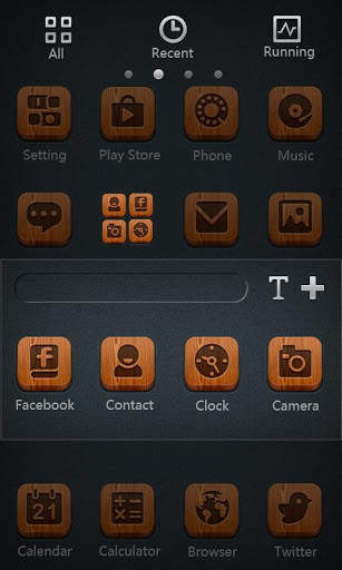 Red bottom GO Launcher Theme screenshot 4