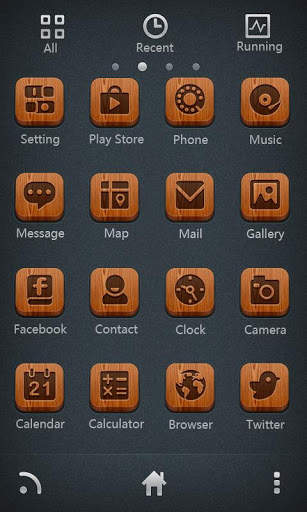 Red bottom GO Launcher Theme screenshot 2