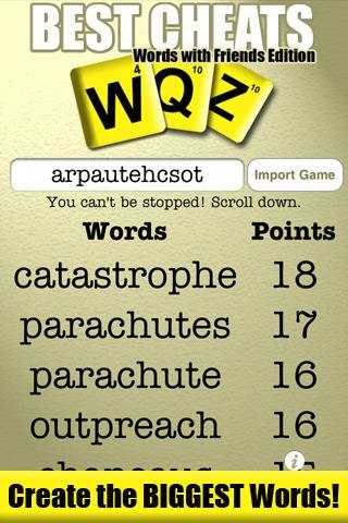 Words with Friends Cheats FREE screenshot 1