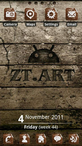 ZT Wood Theme GO Launcher EX screenshot 1