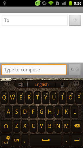 GO Keyboard Leather theme screenshot 2