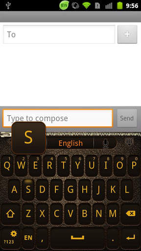 GO Keyboard Leather theme screenshot 1