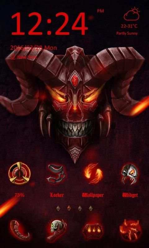 Devil Theme-ZERO Launcher 3 تصوير الشاشة