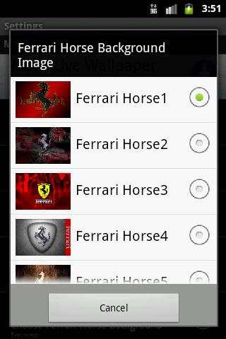 Ferrari Horse live Wallpaper screenshot 3