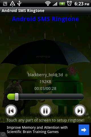 Android SMS Ringtone 3 تصوير الشاشة