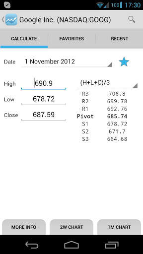 Pivot Calculator screenshot 1