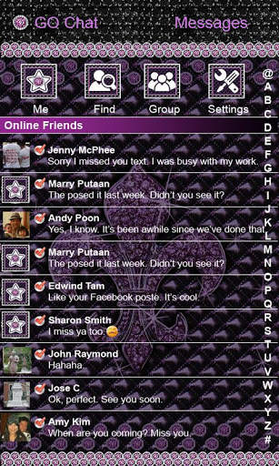 Diamond Purple Symbol 4 GO SMS screenshot 2