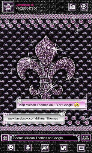 Diamond Purple Symbol 4 GO SMS screenshot 1