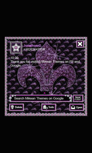 Diamond Purple Symbol 4 GO SMS screenshot 3