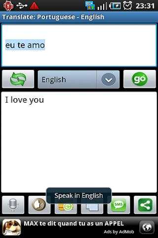 Portuguese Translate screenshot 1