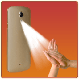 ताली पर फ्लैश मशाल की रोशनी आइकन