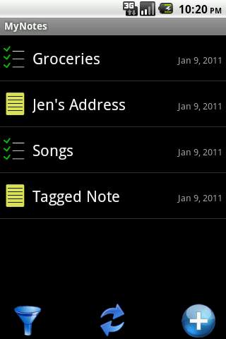 MyNotes скриншот 1