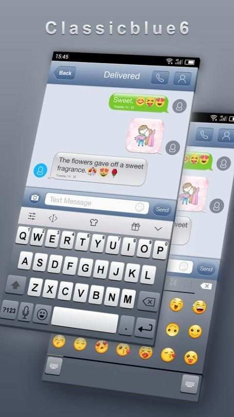 Emoji Keyboard-Classic Blue6 2 تصوير الشاشة