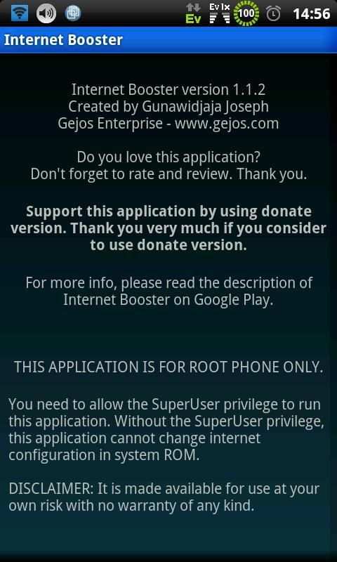 Internet Booster (root) स्क्रीनशॉट 2