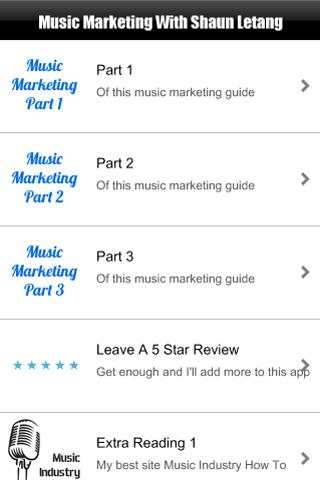 Music Marketing - Shaun Letang screenshot 2