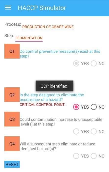HACCP Simulator screenshot 1