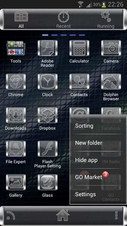 GLASS GO Launcher EX Theme screenshot 7
