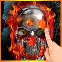 Metal Skull On Fire LWP on 9Apps
