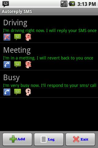 Autoreply SMS screenshot 1