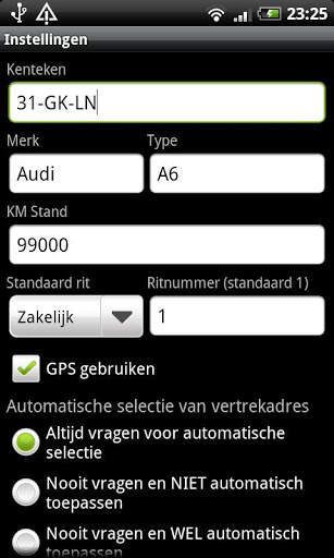 Kilometer Registratie LITE screenshot 2