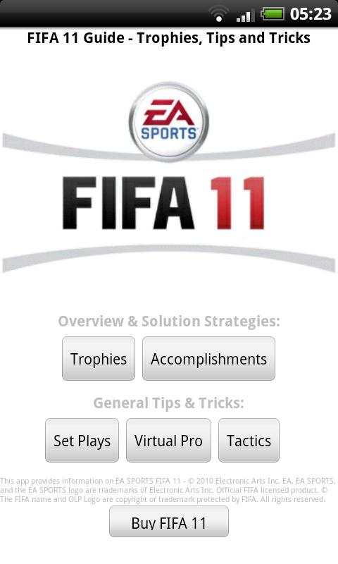 FIFA 11 Guide screenshot 1