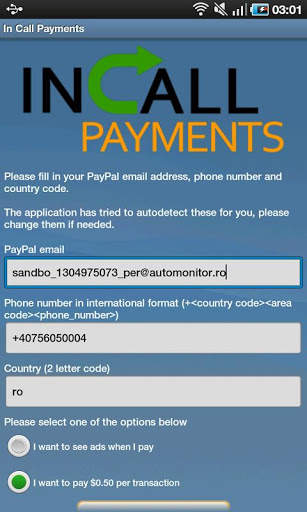 In Call Payments скриншот 1