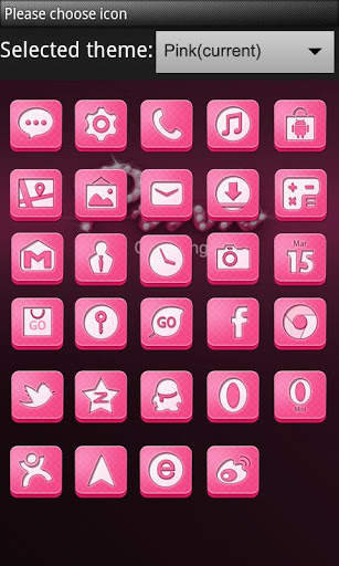 Pink GO Launcher Theme screenshot 4