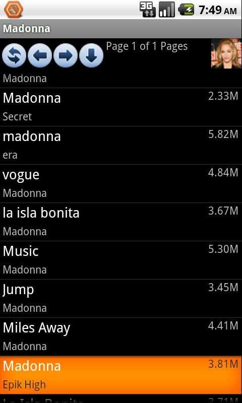 Madonna ringtone screenshot 1