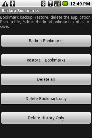 Backup Bookmarks screenshot 1