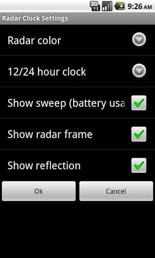 Radar Clock Widget Light screenshot 4