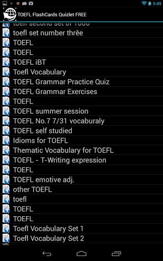 TOEFL FlashCards Quizlet FREE screenshot 5