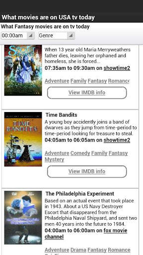 Simple TV guide and listings screenshot 2