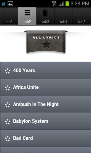 Bob Marley Lyrics screenshot 2